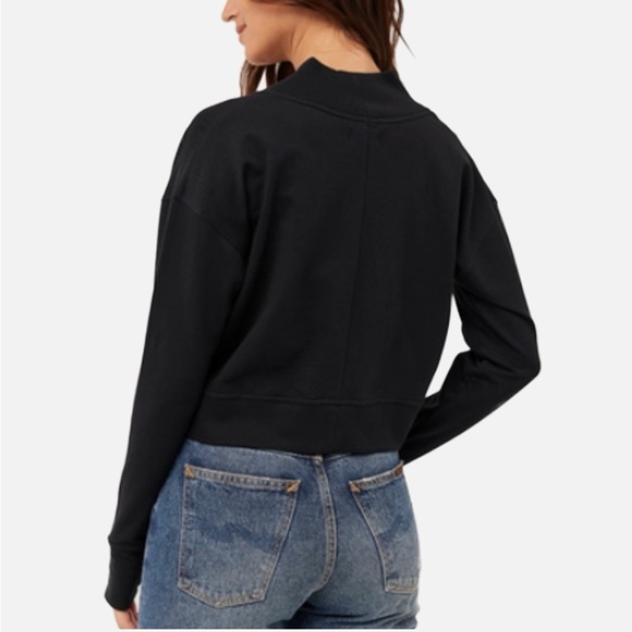 Pact The Studio Shrug Open Front Cardio NWT Black Medium/Large Organic Cotton - Picture 9 of 13